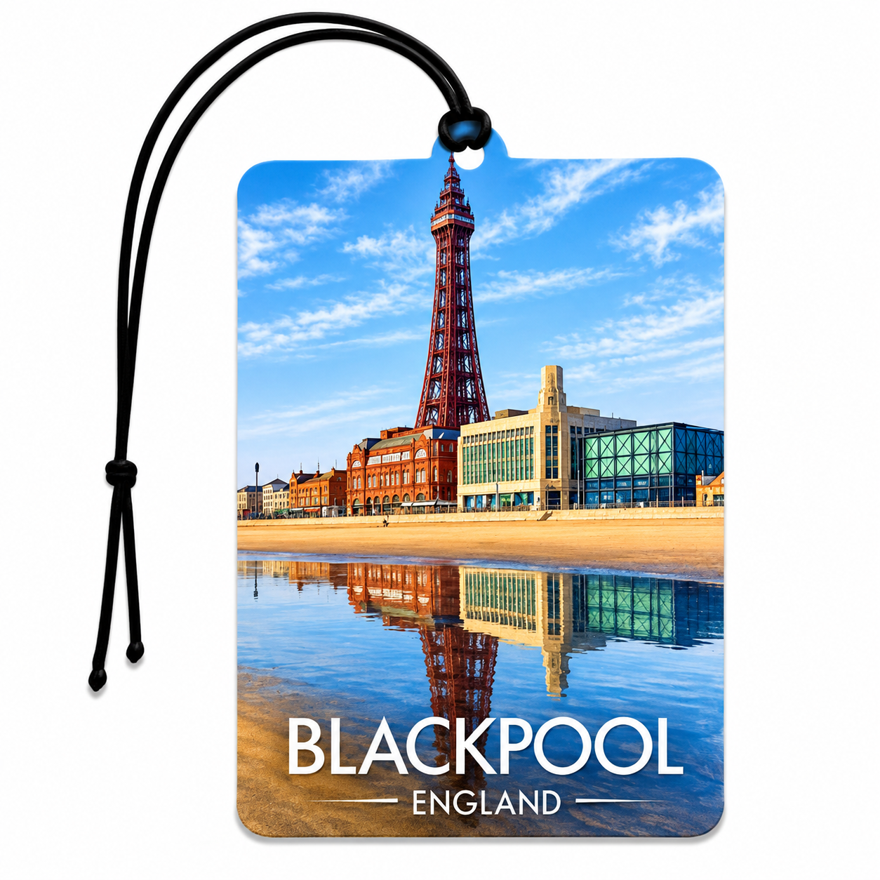 Blackpool England Car Air Freshener – Blackpool Tower Hanging Car Air Freshener | Seaside Souvenir Gift