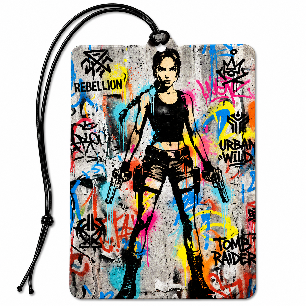 Lara croft car air freshener