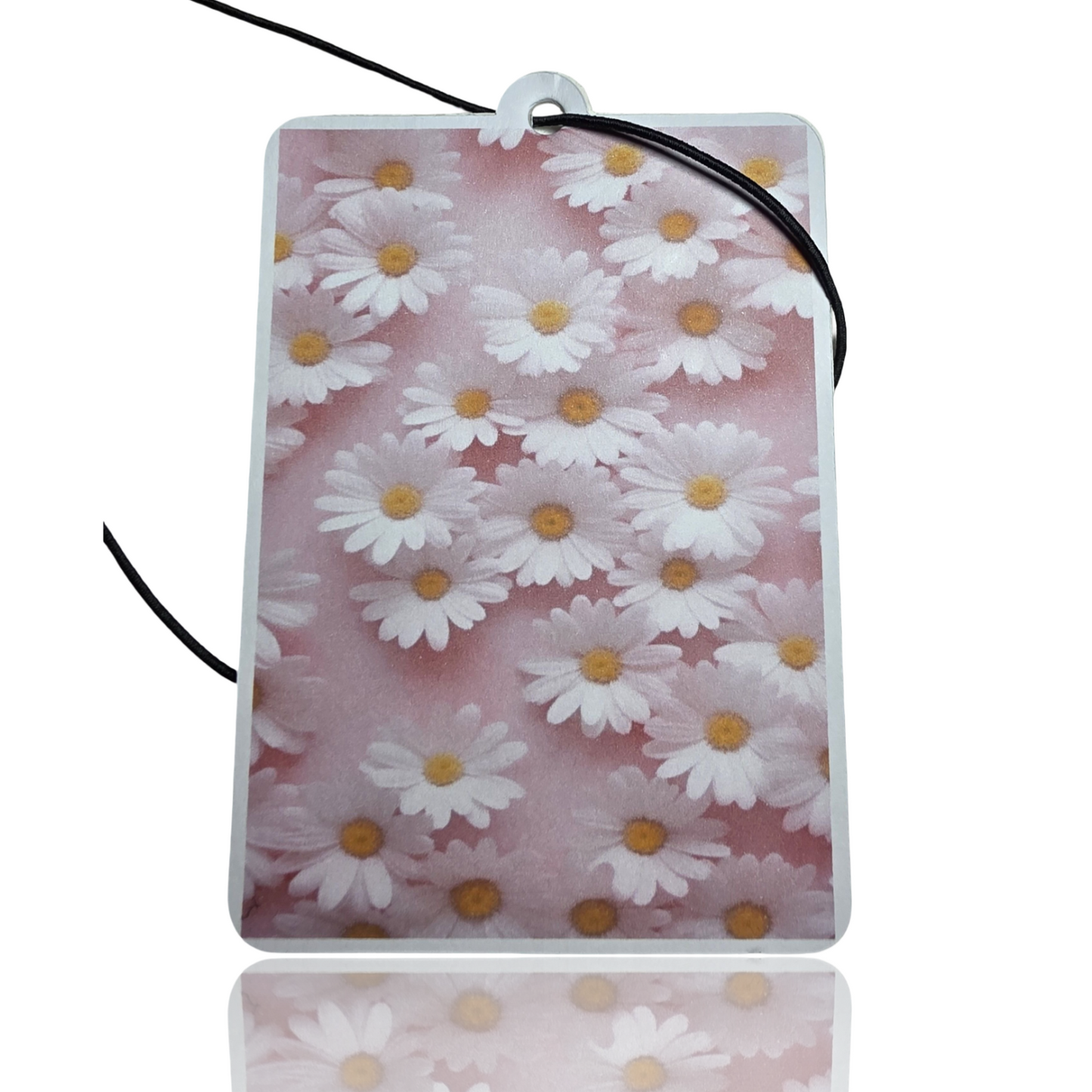 Pink Daisy Floral Car Air Freshener - Cute Pink Aesthetic Hanging Accessory - Novelty Car Gift - MyFreshScent