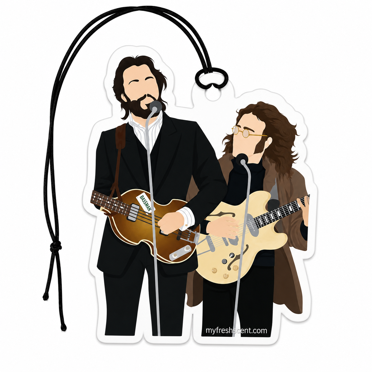 Beatles Inspired Car Air Freshener - Abbey Road Rooftop Gig Décor for Your Car