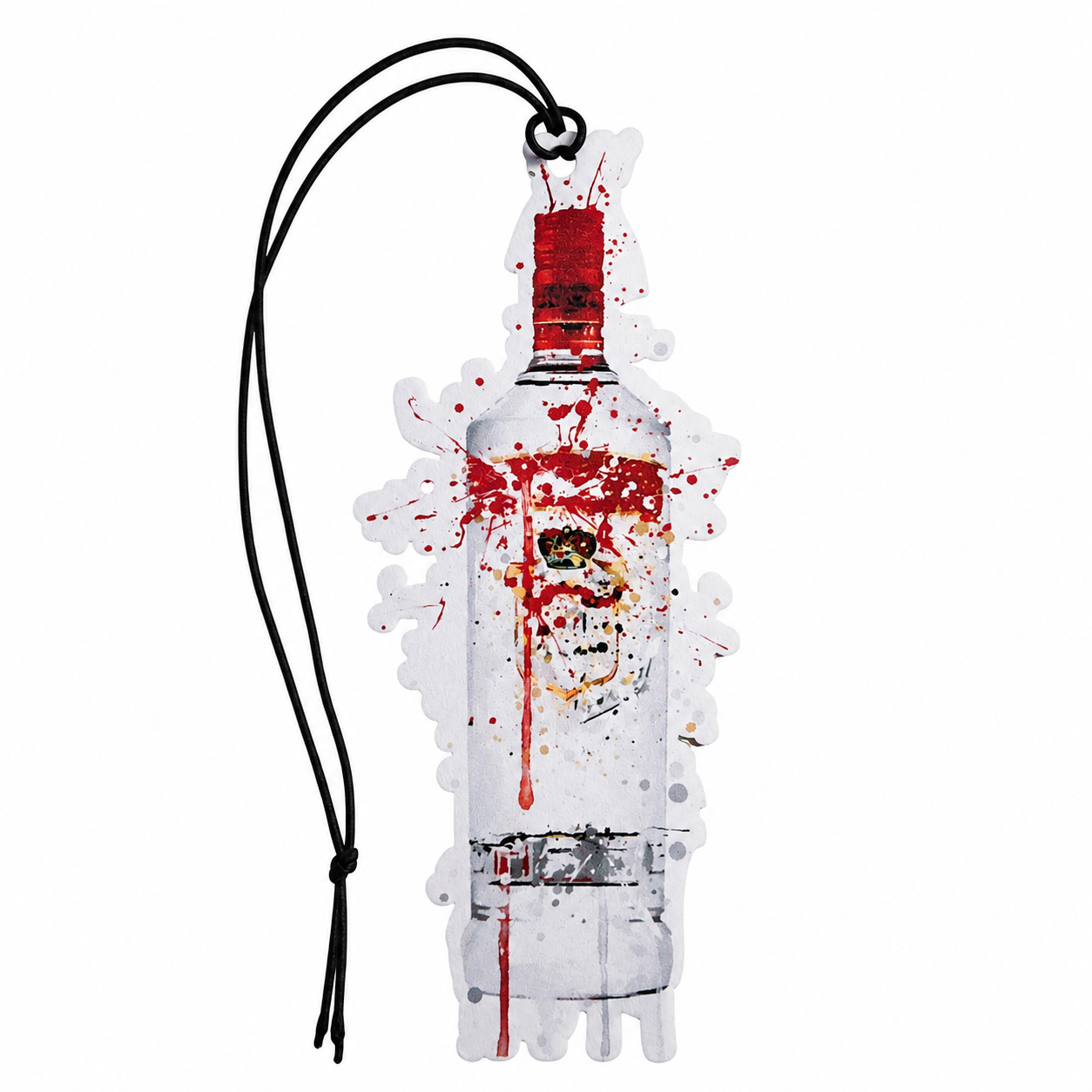 Smirnoff Vodka Bottle Splatter Car Air Freshener – Hanging Car Air Freshener