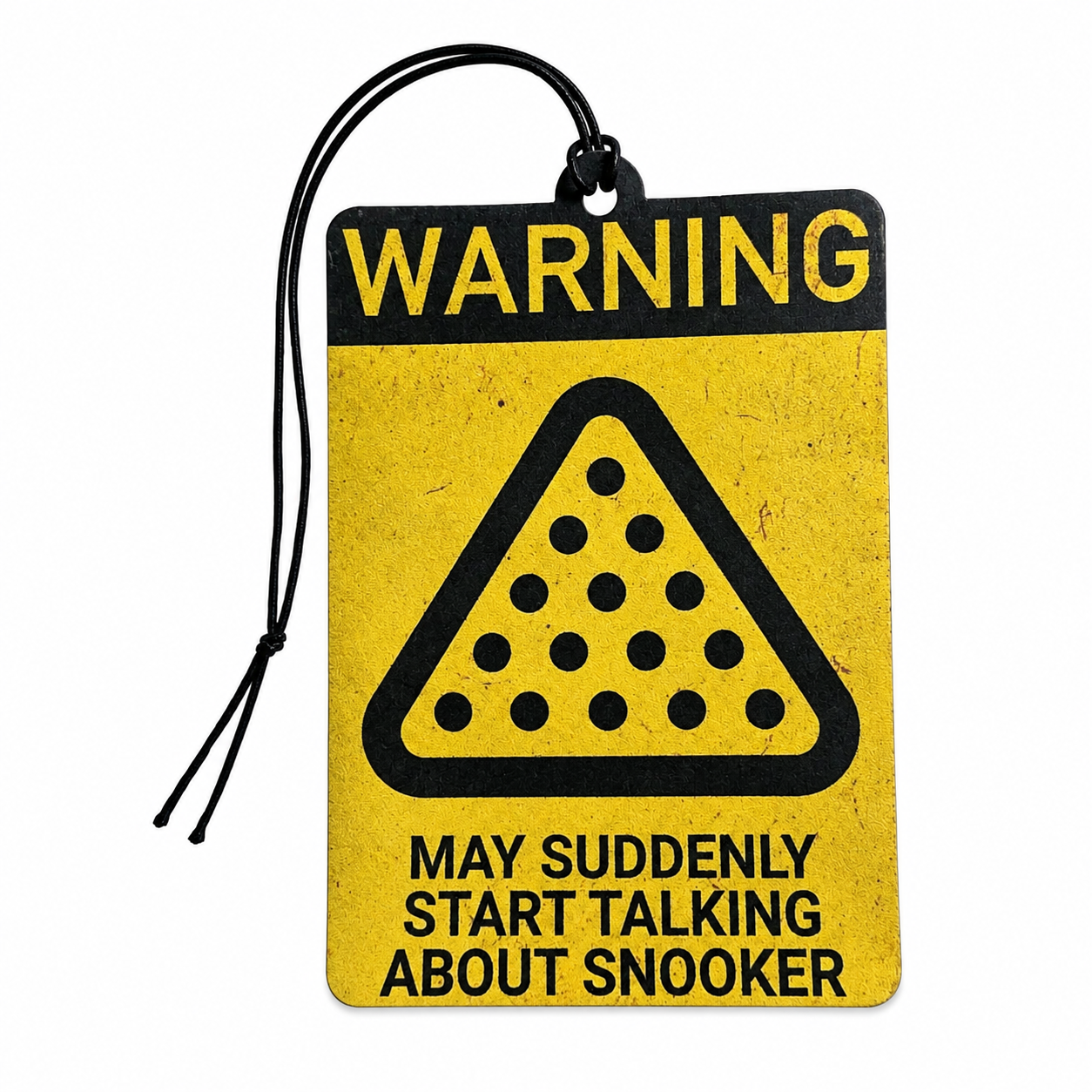 Funny Snooker Car Air Freshener – Warning May Suddenly Start Talking About Snooker | Hanging Car Freshener | Snooker Fan Gift
