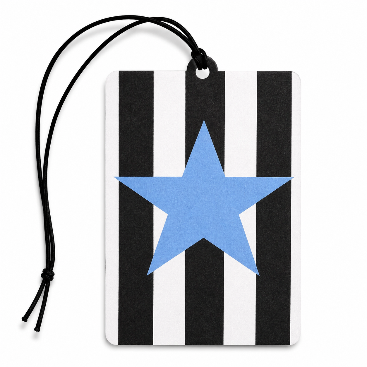 Newcastle United Inspired Blue Star Car Air Freshener | Black & White Striped Hanging Car Freshener