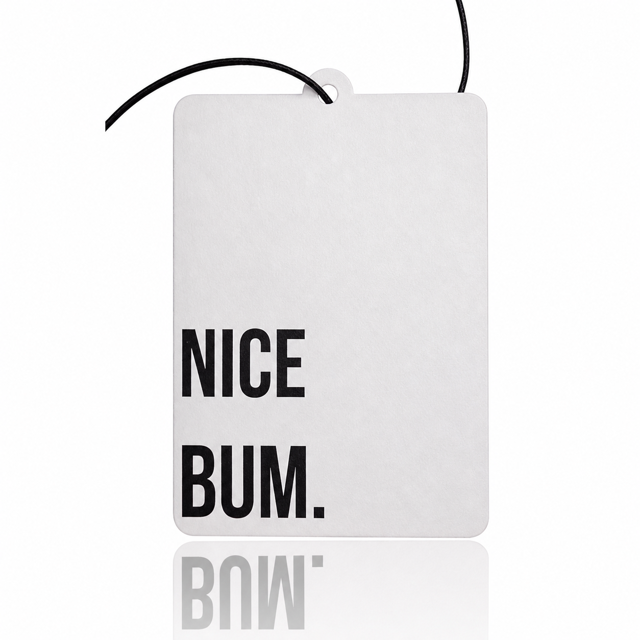 Nice Bum Car Air Freshener - Bold Minimalist Hanging Accessory with Cheeky Humour - Perfect Novelty Car Gift - MyFreshScent