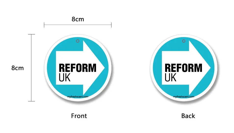 Reform UK Nigel Farage Car Air Freshener