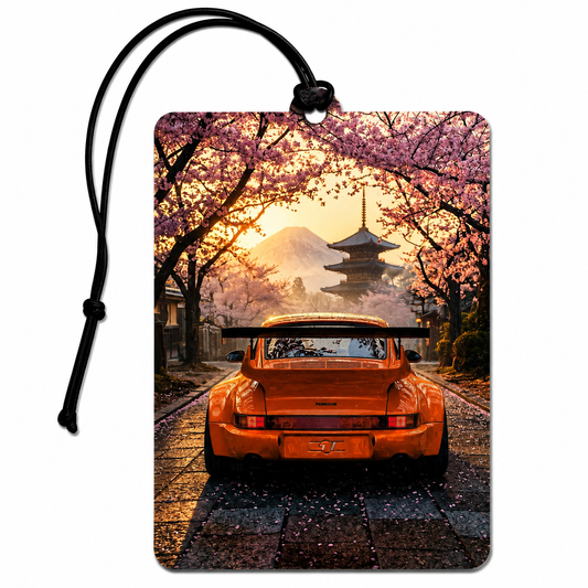 Japanese Porsche 911 Car Air Freshener – Japan Cherry Blossom JDM Car Gift