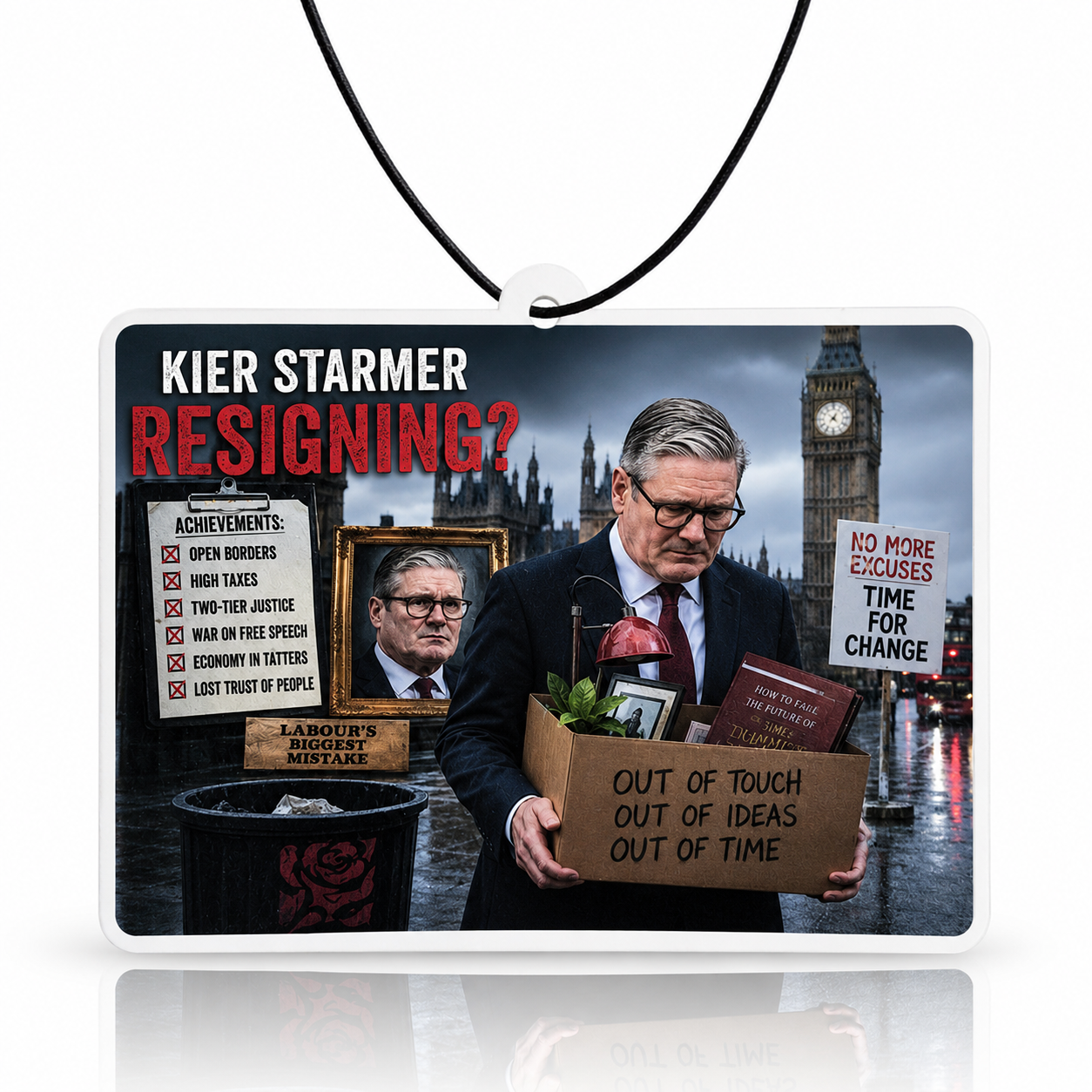 Kier Starmer Car Air Freshener - A Humorous Political Gift for Your Vehicle