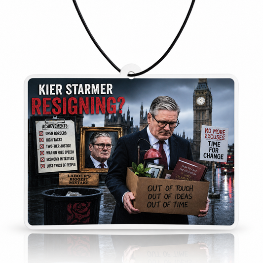Kier Starmer Car Air Freshener - A Humorous Political Gift for Your Vehicle