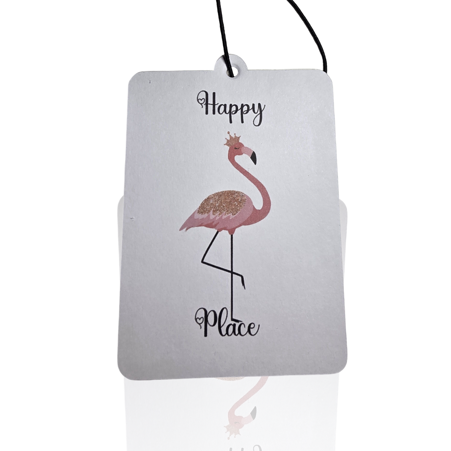 Happy Place Flamingo Car Air Freshener - Cute Tropical Hanging Accessory for Your Car - MyFreshScent