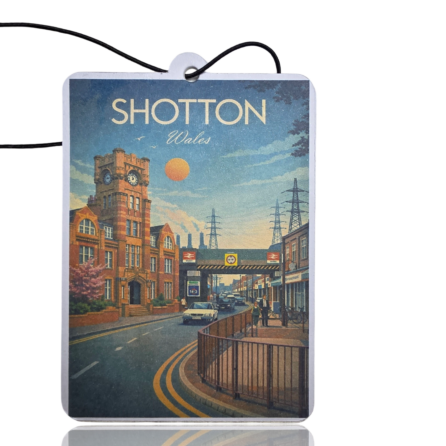 Shotton Car Air Freshener - Travel Poster Accessory and Novelty Car Gift - MyFreshScent