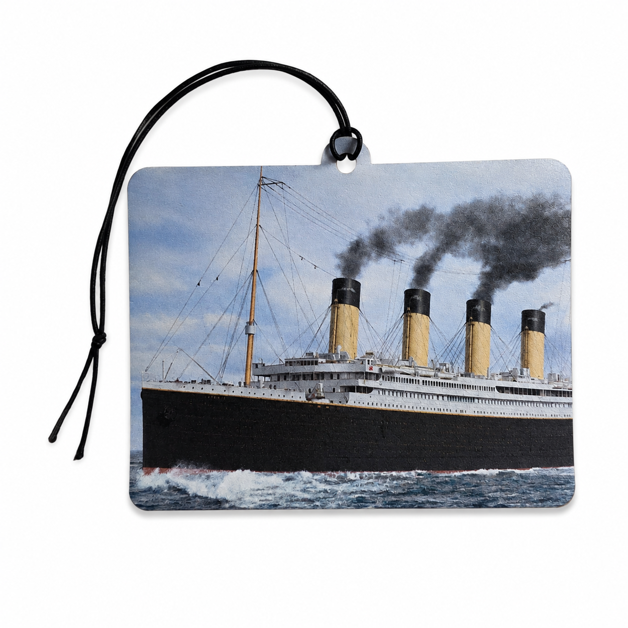 Titanic Car Air Freshener – RMS Titanic Ocean Liner Hanging Car Freshener | Historic Ship Maritime Gift | Titanic Enthusiast Car Accessory