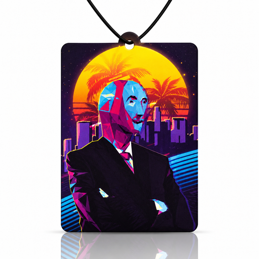 Retro Abstract Art Car Air Freshener – Elevate Your Driving Experience