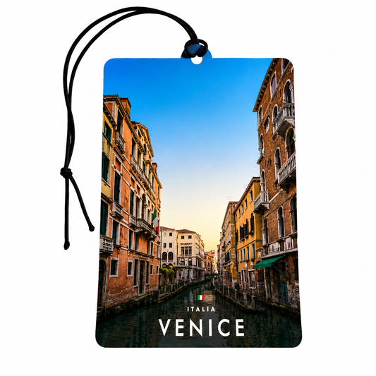 Venice Italy Car Air Freshener – Italian Canal Scene Hanging Car Freshener, Venezia Travel Souvenir & Gift for Italy Lovers