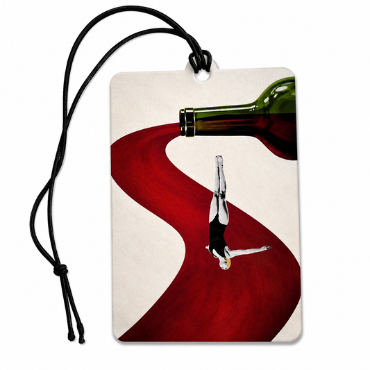 Wine Lover Car Air Freshener – Red Wine Art Hanging Car Air Freshener | Wine Lover Gift