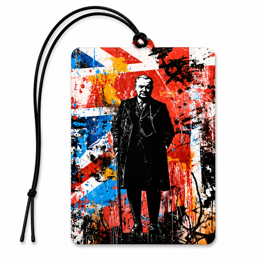 Winston Churchill Union Jack Car Air Freshener | British Icon | Hanging Car Freshener