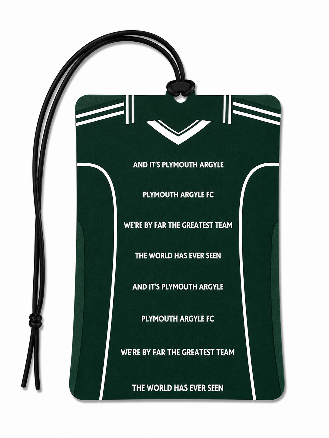 Plymouth Argyle FC Shirt Air Freshener – Football Chant Car Air Freshener Gift