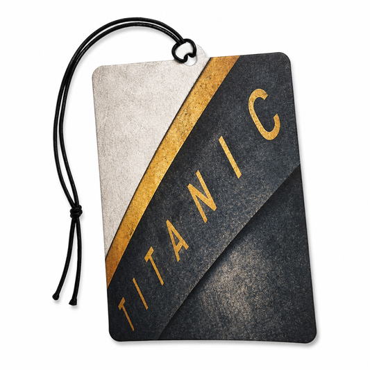 Titanic Hull Car Air Freshener – Vintage RMS Titanic Black & Gold Hanging Car Freshener | Nautical Car Accessory | Maritime Gift | Ocean Liner Decor