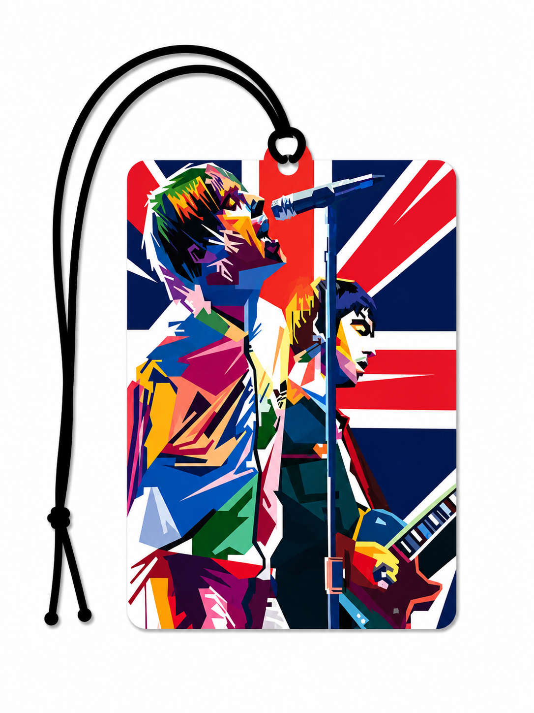 Noel & Liam Gallagher, Oasis Britpop Legends Car Air Freshener | 90s British Rock Inspired Hanging Car Air Freshener