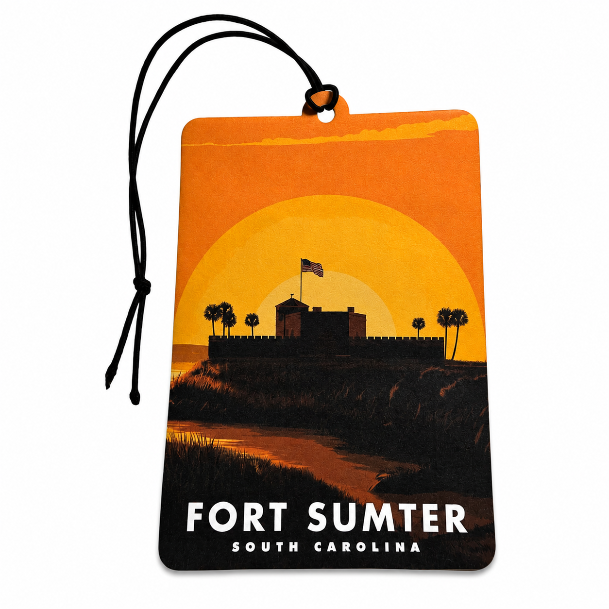 Fort Sumter South Carolina Car Air Freshener – Charleston SC Historic Landmark Hanging Vehicle Freshener, American Travel Souvenir & USA Gift