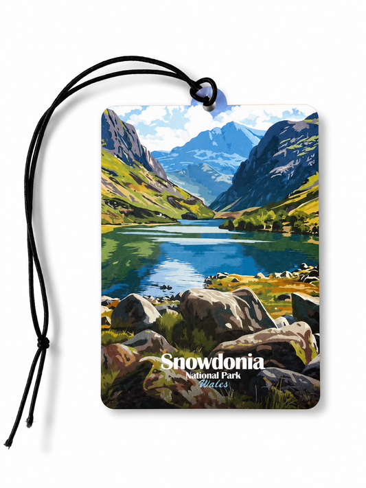 Breathe in Adventure with Our Snowdonia Travel Poster Car Air Freshener