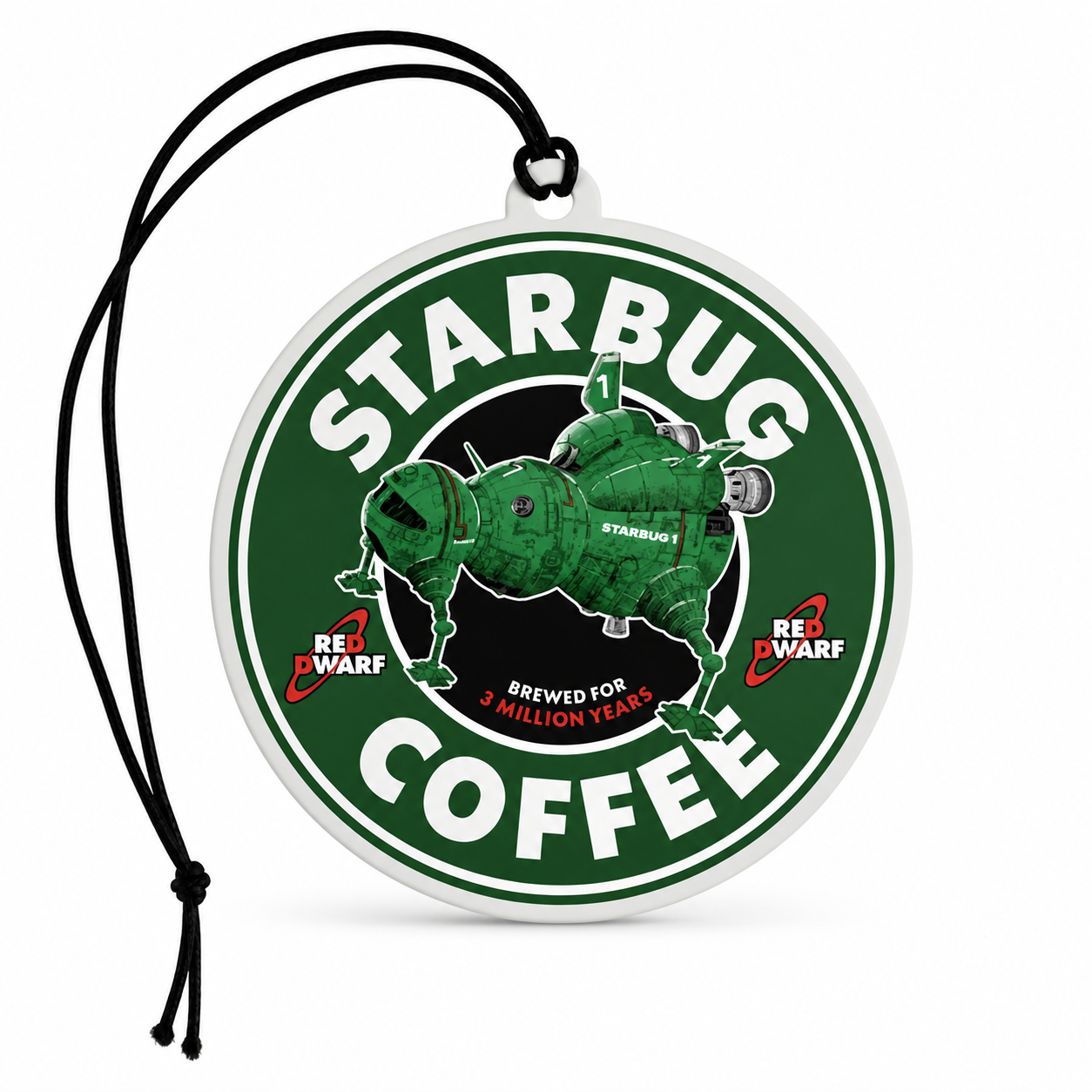 Starbug Coffee Car Air Freshener - A Fun Red Dwarf Inspired Sci-Fi Gift for Every Car Enthusiast