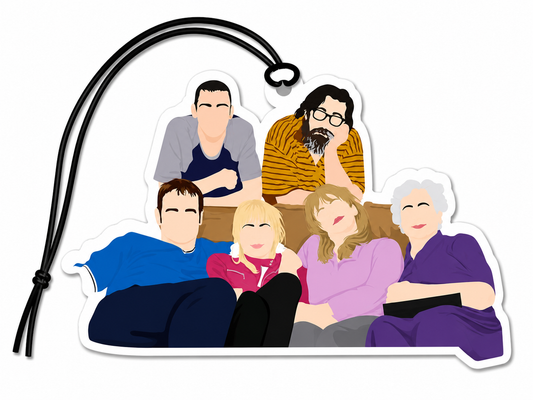 Funny Family on Sofa Car Air Freshener | TV Inspired Novelty Car Air Freshener Gift