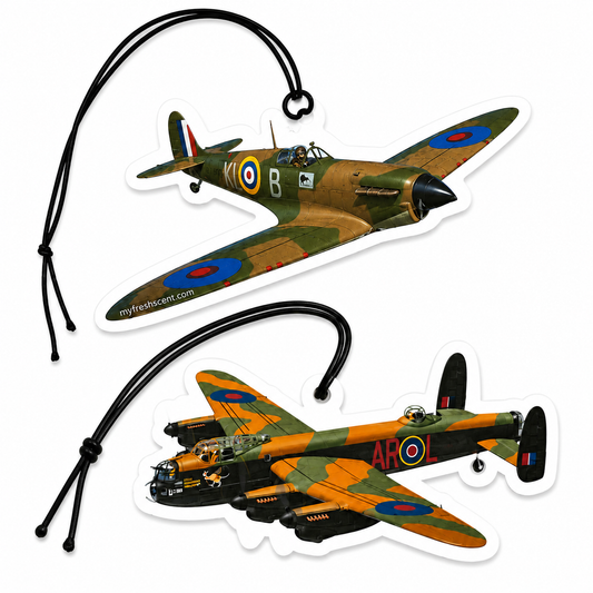 RAF Legends – Spitfire & Lancaster Bomber Car Air Freshener Collection