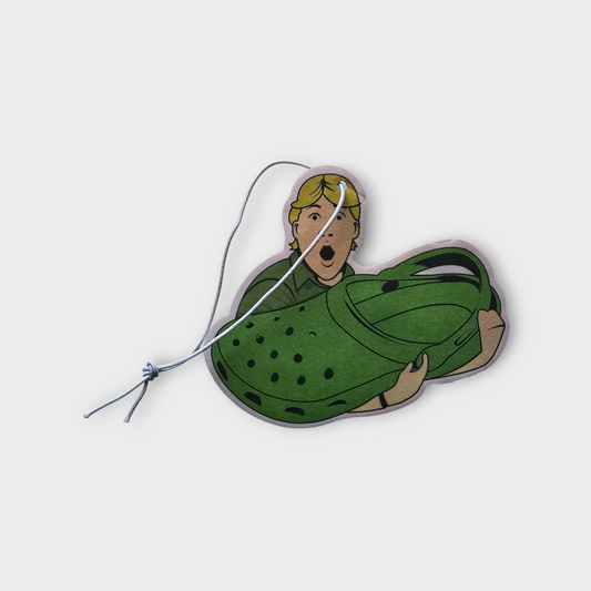 Aussie Holding A Croc Car Air Freshener