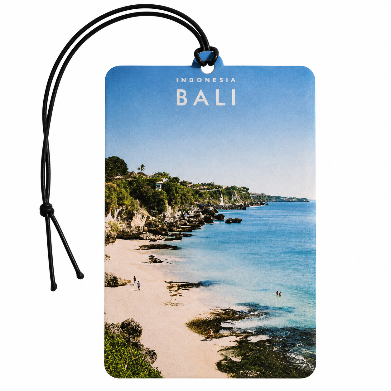 Bali Indonesia Car Air Freshener – Tropical Beach & Ocean Travel Design, Bali Holiday Souvenir, Indonesian Travel Gift, Beach Lover Car Accessory & Vacation Keepsake