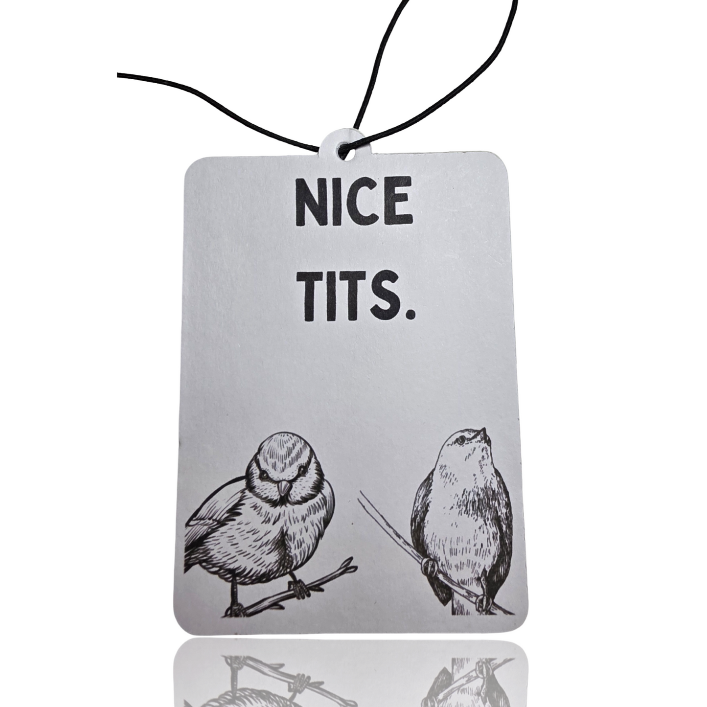 Pun Nice Tits Car Air Freshener - Humorous Hanging Accessory & Fun Gift for Your Vehicle - MyFreshScent