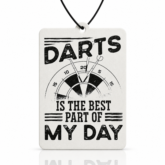 Darts Positive Quote Car Air Freshener – Elevate Your Drive with Uplifting Aromas