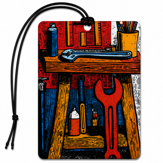 Mechanic Car Air Freshener | Garage Tools Hanging Car Air Freshener | Workshop Gift