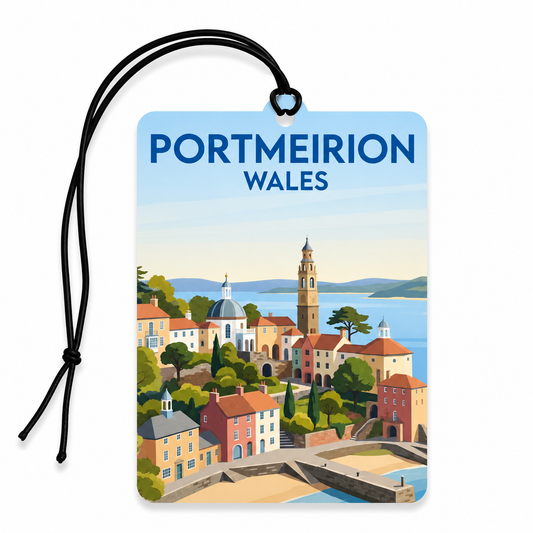 Portmeirion Wales Car Air Freshener – Welsh Village Travel Souvenir