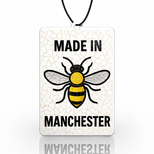 Made in Manchester Car Air Freshener – Infuse Your Drive with Local Charm