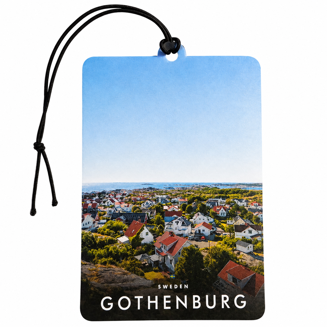 Gothenburg Sweden Car Air Freshener – Swedish Coastal City Travel Souvenir Hanging Car Fragrance & Gift