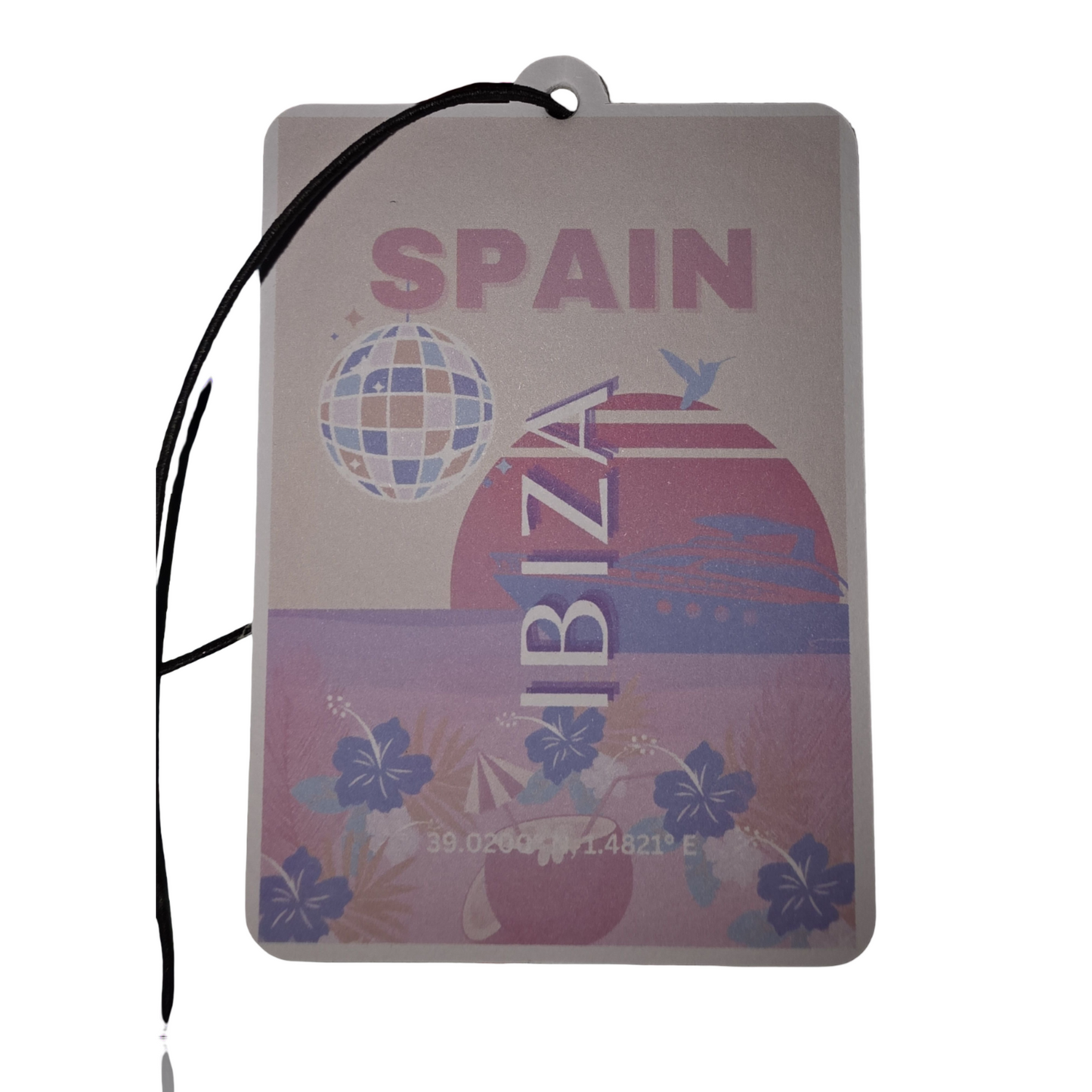 Spain Ibiza Sunset Car Air Freshener - Disco Ball & Beach Accessory - Unique Novelty Gift - MyFreshScent