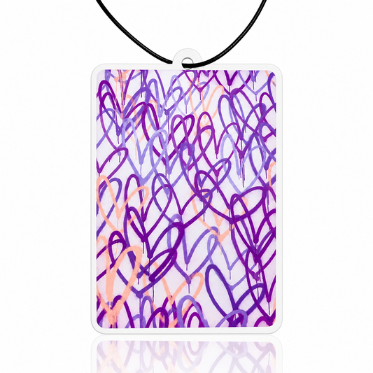 Pink Heart Aesthetic Car Air Freshener - Modern Love-Inspired Hanging Accessory for Novelty Car Decor - MyFreshScent