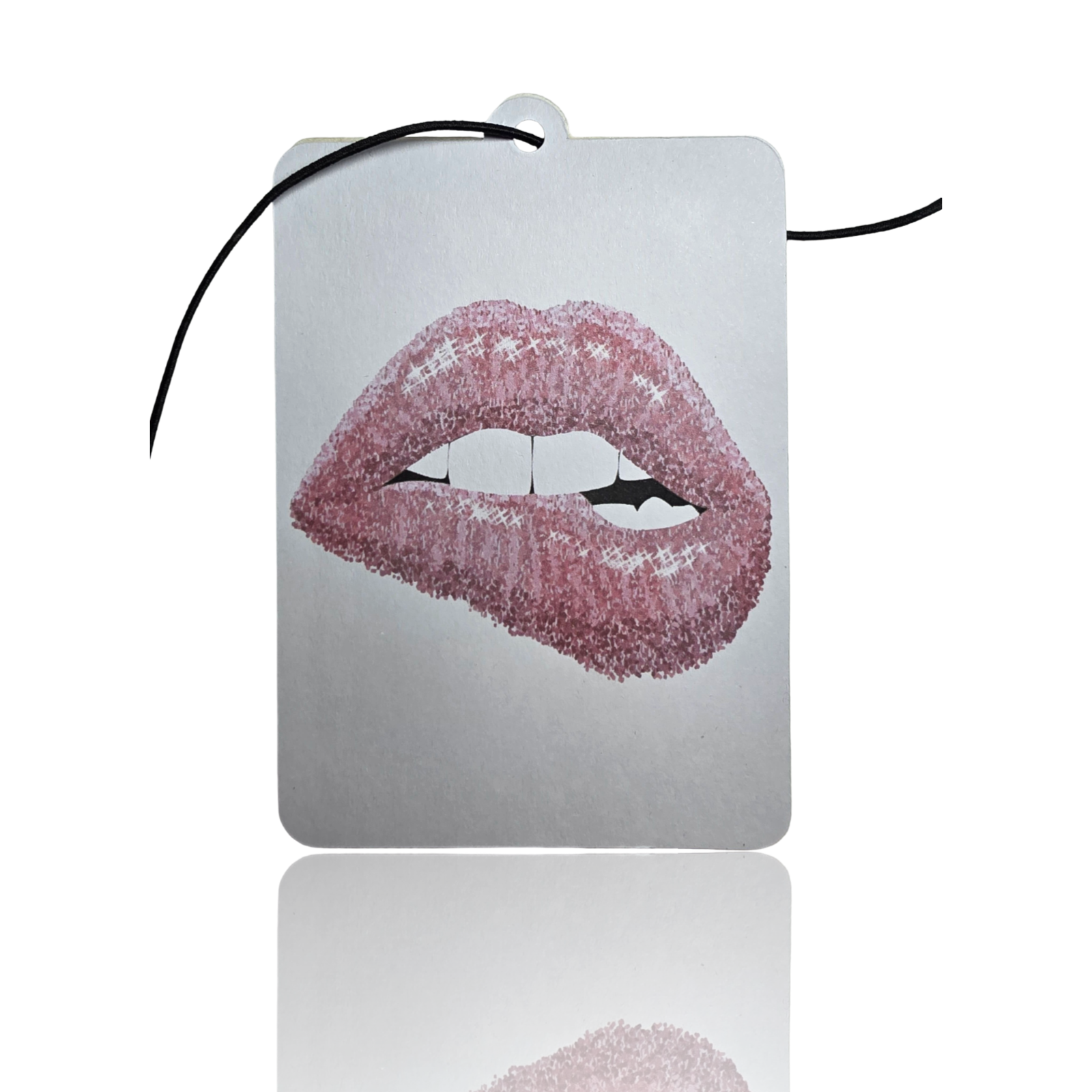 Glitter Pink Lips Car Air Freshener - Minimalist Chic Pink Accessory For Your Car - MyFreshScent
