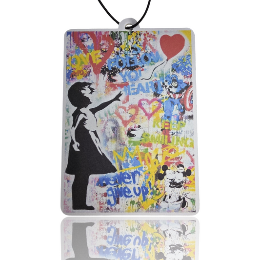 Banksy Graffiti Love Air Freshener – Urban Street Art Car Freshener
