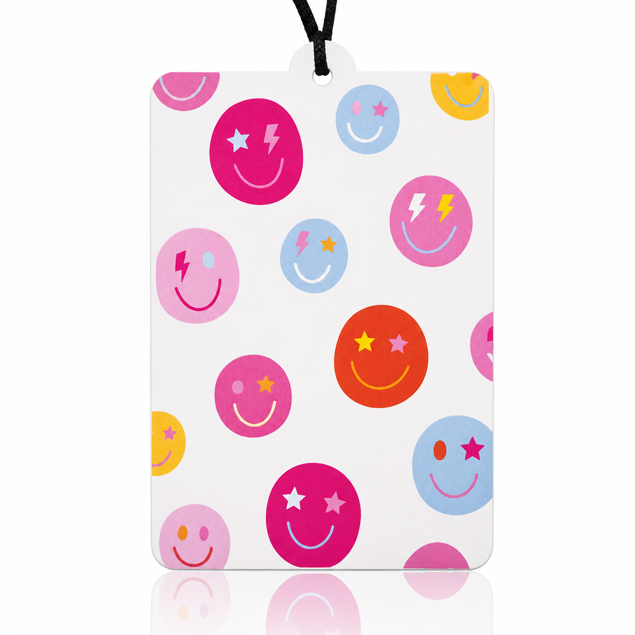 Colourful Smiley Face Car Air Freshener - Retro Fun Hanging Accessory for Cars - Perfect Novelty Gift - MyFreshScent