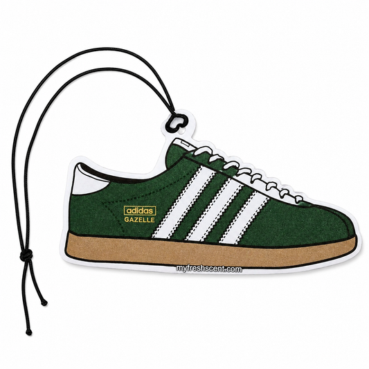 Green Gazelle Inspired Car Air Freshener | Retro Trainer Hanging Air Freshener