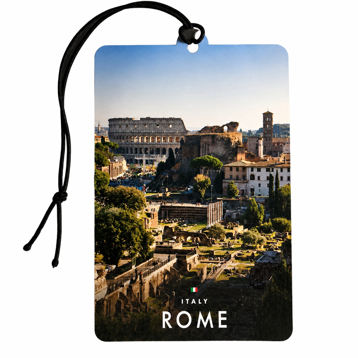 Rome Italy Colosseum Car Air Freshener – Italian Landmark Hanging Car Freshener, Rome Travel Souvenir & Gift for Italy Lovers