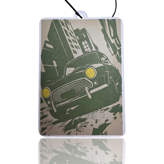 Vintage Noir Classic Mini Car Air Freshener - Retro Aesthetic Hanging Accessory - Novelty Car Gift - MyFreshScent