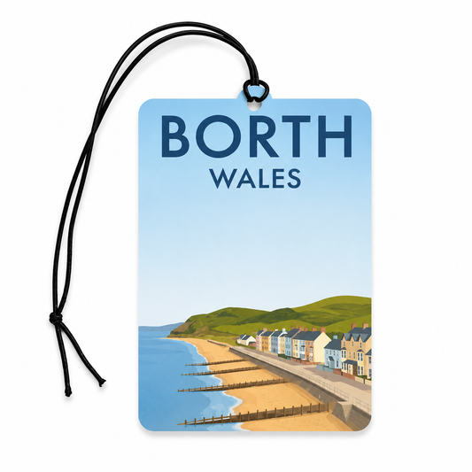 Borth Wales Coastal Car Air Freshener – Seaside Travel Gift