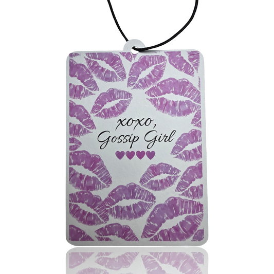 XOXO Gossip Girl Car Air Freshener - Pink Kiss Print Aesthetic Accessory & Novelty Car Gift - MyFreshScent