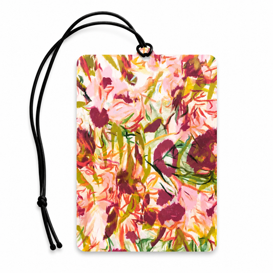 Floral Watercolour Car Air Freshener | Botanical Hanging Car Freshener