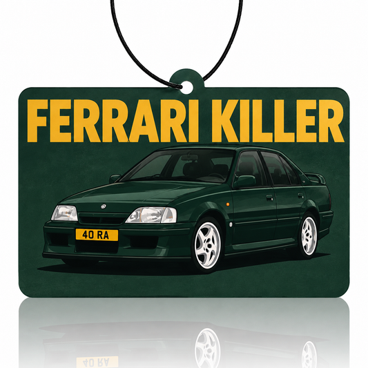 Vauxhall Lotus Carlton Ferrari Killer Car Air Freshener - Elevate Your Drive with Elegance