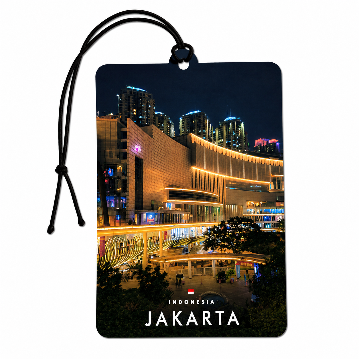 Jakarta Indonesia Car Air Freshener – Indonesian City Travel Souvenir Car Accessory Gift
