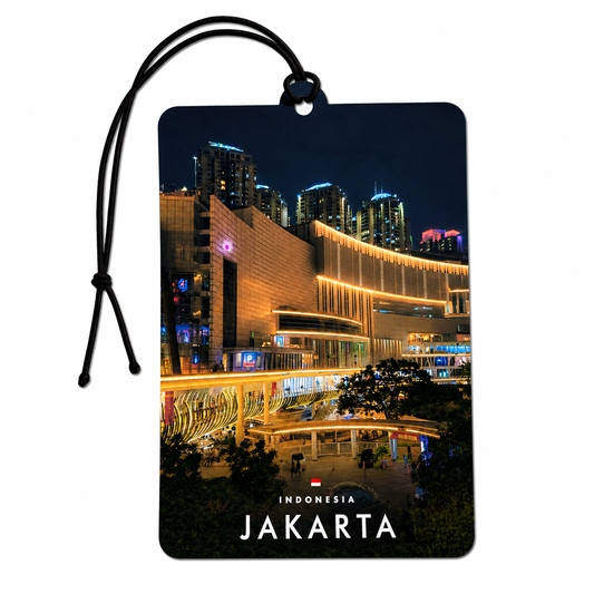 Jakarta Indonesia Car Air Freshener – Indonesian City Travel Souvenir Car Accessory Gift