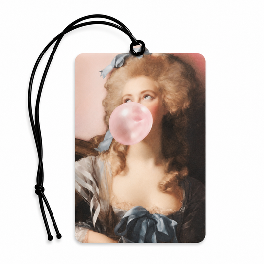 Marie Antoinette Bubblegum Car Air Freshener | Funny Vintage Art Car Freshener